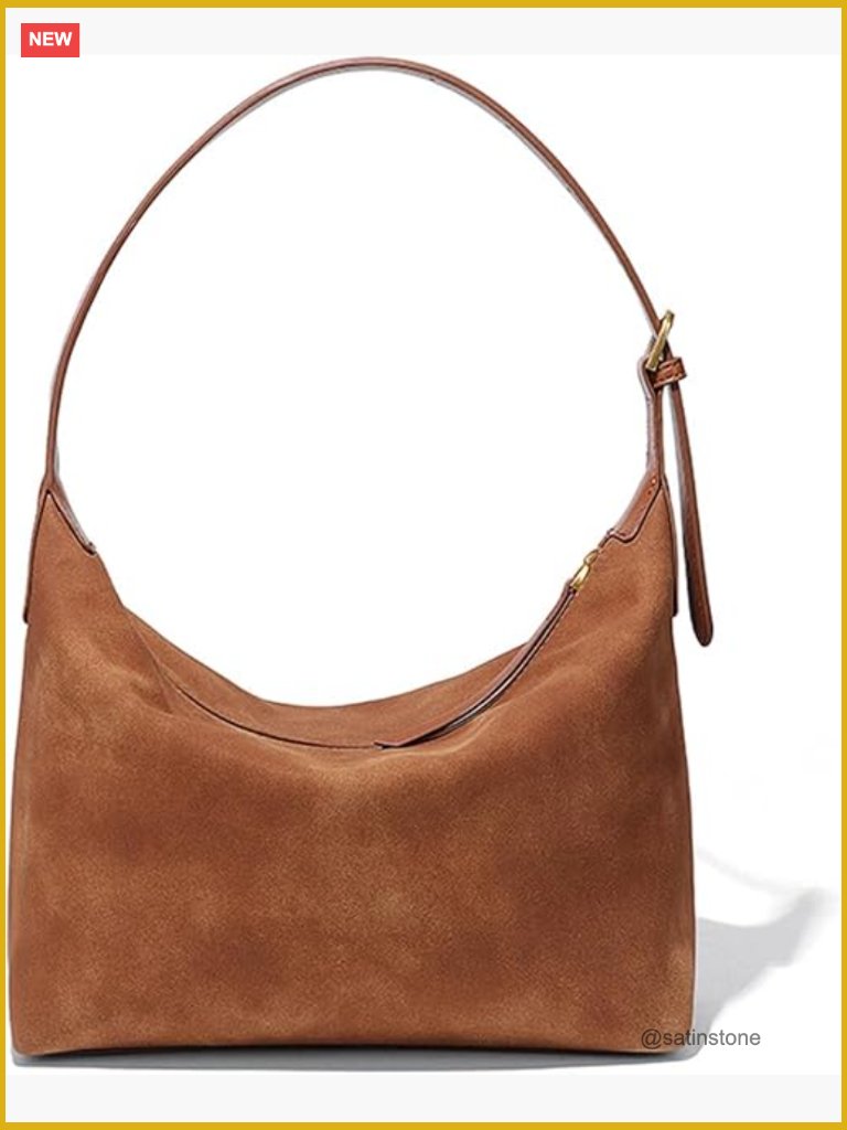 Faux Suede Hobo Bag With Adjustable Strap